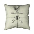 Begin Home Decor 20 x 20 in. Vintage Weathervane-Double Sided Print Indoor Pillow 5541-2020-MI84